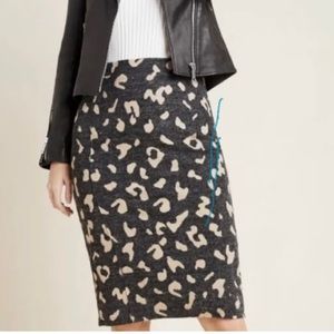 Anthropologie Maeve fleece stretch skirt